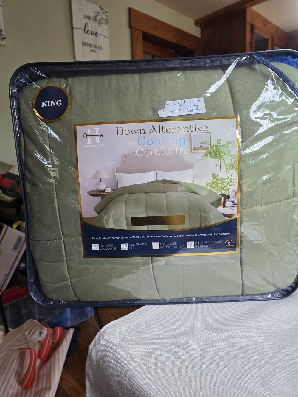 Cooling Down Alternative Comforter - Sage Green King Size